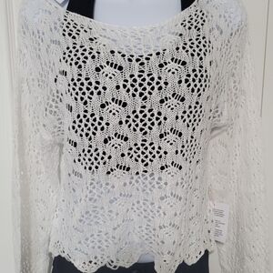 NWT - White Crochet Knit